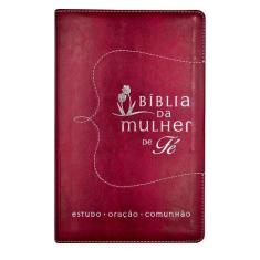 Livro - Bíblia da Mulher de Fé, NVI, Couro Soft, Vermelho