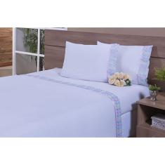 Jogo Lençol 4 Peças Cama Viúva Percal 200 Fios Leze Multicor