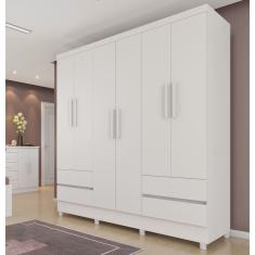 Guarda- Roupa Casal 6 Portas 4 Gavetas com 8 Pés Oregon