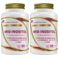 KIT 2X Mio-Inositol + Vitaminas 500mg 60 cápsulas - Flora Nativa - Flo