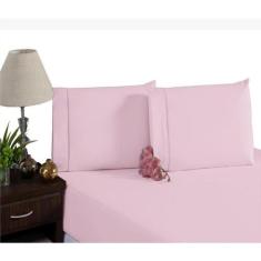 Jogo de Lençol Queen 3 peças Percal Ponto Palito 400 fios - Bella Soro