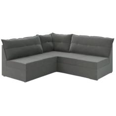 Sofá de Canto 5 Lugares Renaut Suede Cinza Mamflex