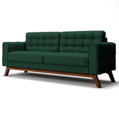 Sofá 150 Cm 2 Lugares Sandero C-303 Veludo Verde - Domi