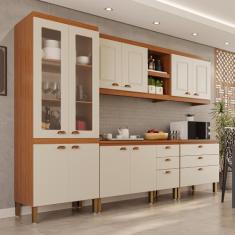 Cozinha Completa Modulada Positano 100 MDF Premium com 2 Balcões Indep
