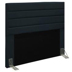 Cabeceira Cama Box Casal 140cm Rubi D10 Suede Preto
