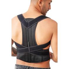 Cinta Corretora Postural Reforçada Coluna Lombar (C10) Cor:Preto;Tamanho:P