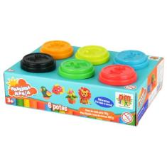 Massinha de Modelar Mania 6 Potes DM Toys