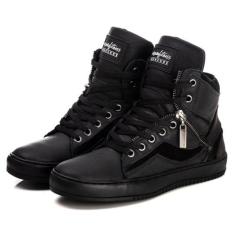 Tênis Fitness Feminino Botinha Treino Academia Couro com Zíper - Petti