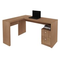 Mesa Para Escritório 2 Gavetas ME4129 Amêndoa - Tecno Mobili, Amêndoa