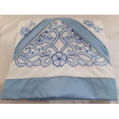 Jogo De Lençol Casal Queen 4 Pecas Bordado Com Crivo 400 Fios - Bordad