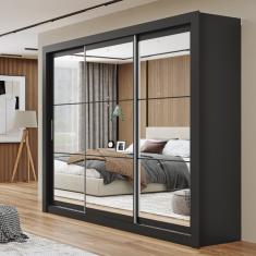 Guarda-roupa Casal 3 Portas Com Espelho E 4 Gavetas 185,5cm V