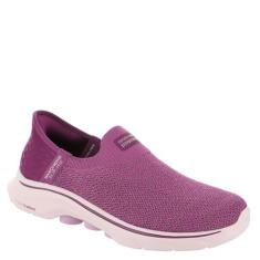 Skechers Tênis feminino Go Walk 7 Springtime Hands Free Slip-ins, Ameixa, 38