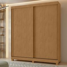 Guarda-roupa Casal 2 Portas 2 Gavetas Zeine Com Pés Amêndoa Clean-off White-amêndoa Clean