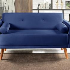 Namoradeira Moderna Decoração Sala, Varanda, Recepção Luma Azul Marinho