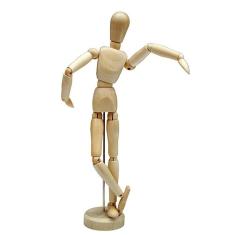 Boneco Articulado Madeira 14 cm - Desenho, Arte, Step Motion