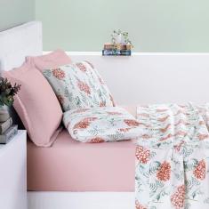 Conjunto Cama King Size Selin Lençol Estampado 100% Algodao