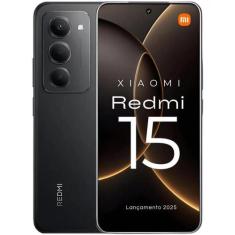 Smartphone Redmii 15 8GB RAM 256GB Preto Dual SIM Tela 6.9 Câmera 50MP