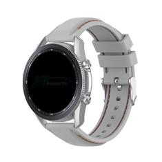 Pulseira 22mm Silicone compatível com Samsung Galaxy Watch 3 45mm - Galaxy Watch 46mm - Gear S3 Frontier - Amazfit GTR47mm - Marca LTIMPORTS (Cinza)