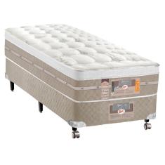 Cama Box Solteirão Castor Silver Star Air com Molas Ensacadas 71x96x203cm – Branco/Bege