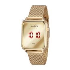 Relógio Feminino Mondaine Digital Led Dourado - 32171LPMVDE1