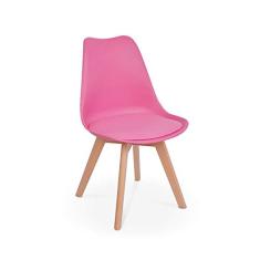 Cadeira Eames Wood Leda Design - Rosa