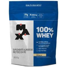 Whey Protein 100% - 900G (Refil) - Baunilha - Max Titanium
