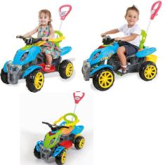 Quadriciclo Infantil Carrinho De Passeio Moto Menina Menino - Colorido