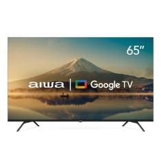 Smart TV AIWA 65” GOOGLE TV 4K Comando de voz Dolby Vision&Atmos AWS-TV-65-BL-01-A