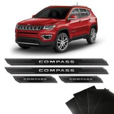 Kit Soleira Diamante Jeep Compass 2018 2019 E Protetor De Porta - SPOR