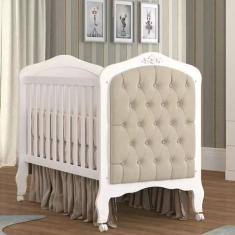 Berço Mini Cama com Capitonê Alegria Espresso Móveis