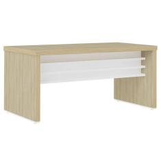 Mesa Para Escritório 158cm Tamburato Corp A06 Carvalho-branco - Mpozenato