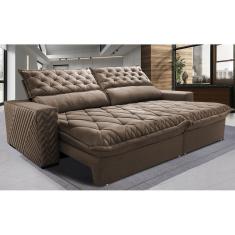 Sofá Retrátil E Reclinável 2,35m Molas Ensacadas Castor