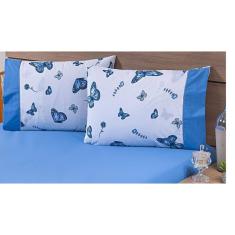 Jogo Lençol 4 Peças Cama Viúva 2,03Mx1,20Mx40Cm 100% Algodão