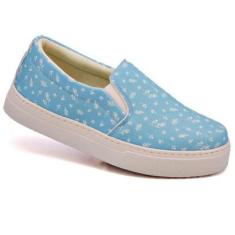 Slip On Tênis Dk Uze Shoes Estampas Delicadas Sola Leve Feminino-Feminino