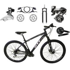 Bicicleta Aro 29 Gti Roma Câmbios Shimano Altus 24v K7 Alumínio Freios Hidráulicos Garfo Com Trava-Unissex