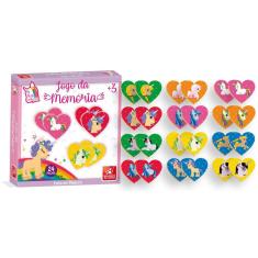 Jogo Da Memória Unicórnio 24 Peças Em Madeira
