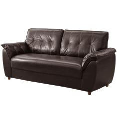 Sofá Rondomóveis 3 lugares R220 Cosmo revestimento em P.U – Café
