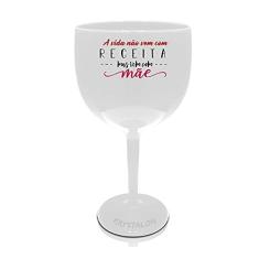 Taça Gin Branca Acrílico Personalizada para Dia das Mães - Receita