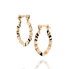 Argola Rommanel Oval Ondulada 523520