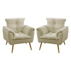 Kit 2 Poltronas Opala Sued Aradecor