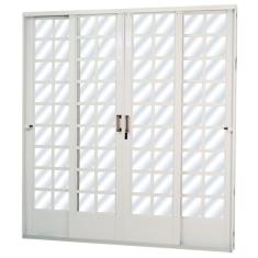 Porta de Aço de Correr 215x200cm Minas Sul MGM Branco