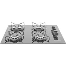 Cooktop Suggar 4 Bocas Esmaltado Fg4004 Avp Com Vidro Temperado Preto