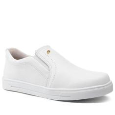 Tênis Pegada Feminino Slip On Couro-Feminino