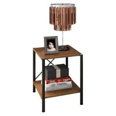 Mesa de Cabeceira Madri Light com 2 Prateleiras Artefamol