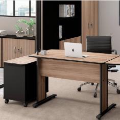 Mesa Madeira Secr 1210cm X 615cm X 750cm M X 120 Naturalle/Preto