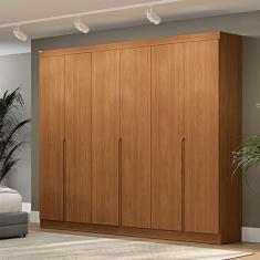 Guarda-Roupa Casal 6 Portas 4 Gavetas R582 Canela - Kappesberg, Marrom