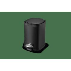 Lixeira Com Pedal Brinox Frame 6 Litros Em Aço Carbono Preto