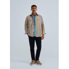 Calça Básica Masculina Chino Slim Em Sarja Com Elastano - Hering, 048,