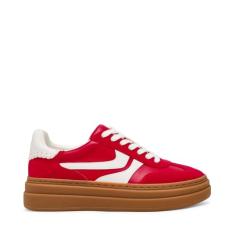 Steve Madden Tênis feminino Dodge, Vermelho Multi, 36