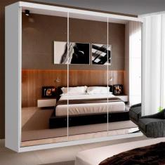 Guarda Roupa 3 Portas De Correr E 9 Espelhos Minastex